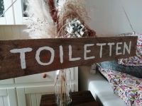 Rustikales Holzschild Toiletten für Hochzeit, Party, vintage Bonn - Geislar Vorschau