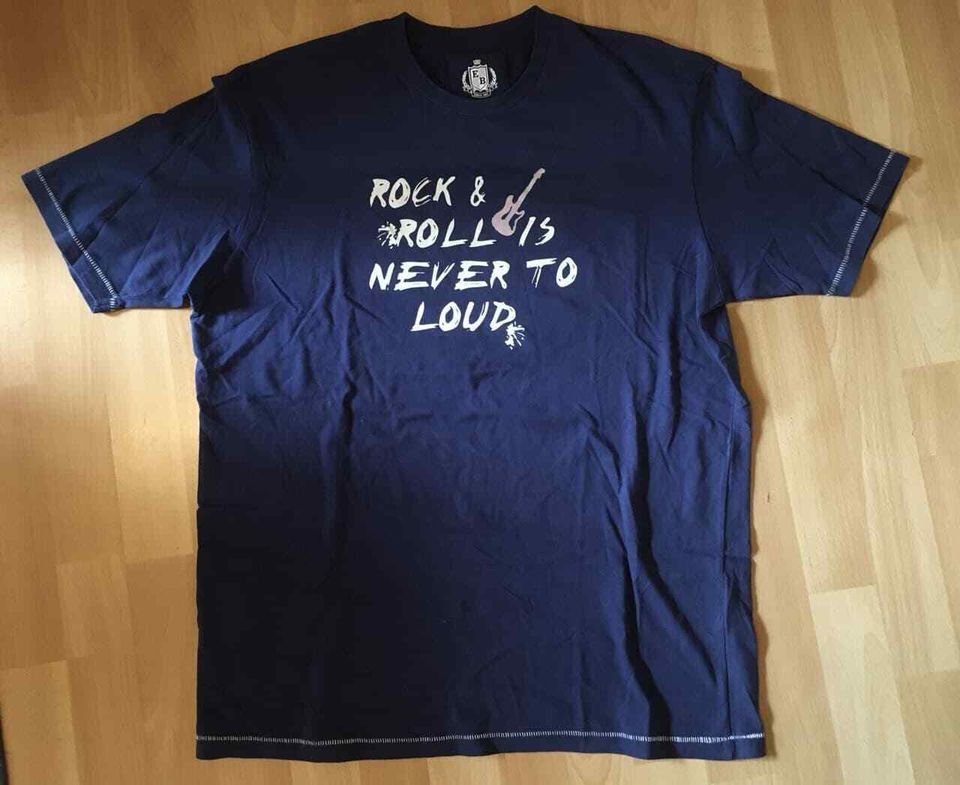 T-Shirt Herren blau Gr.XL Baumwolle in Stockach