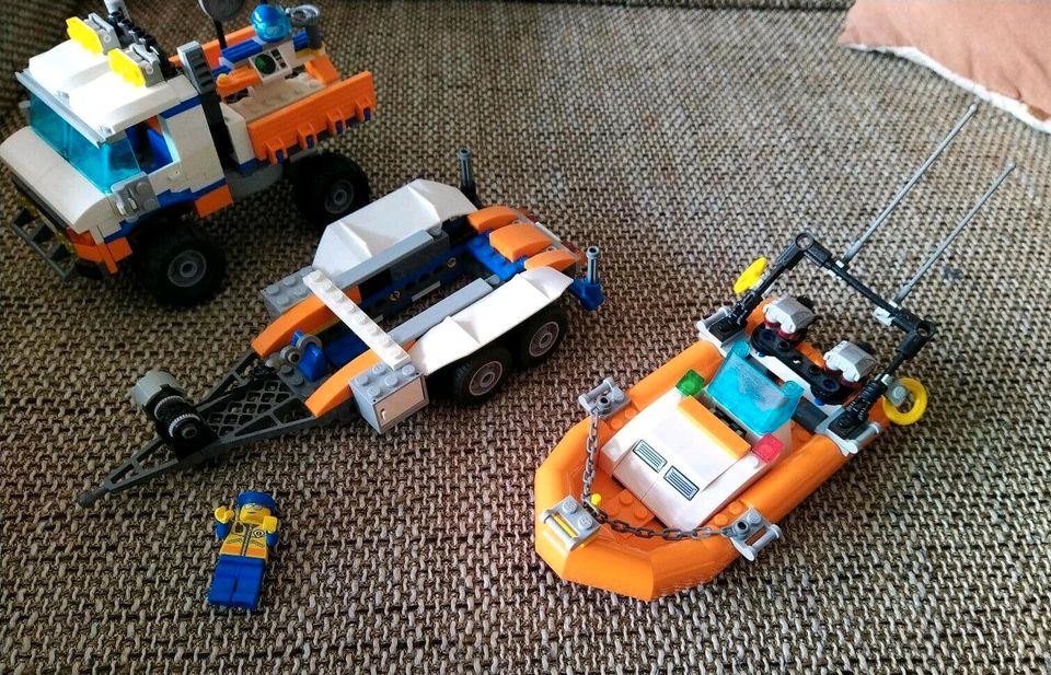 Lego 7726 Coast Guard LKW mit Anhänger und Schnellboot in Überlingen
