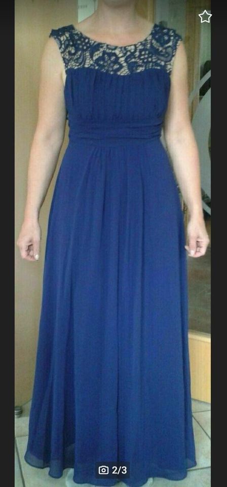 Sommerkleid,Maxikleid,M, blau, neuwertig, Abendkleid, Anlasskleid in Olsberg