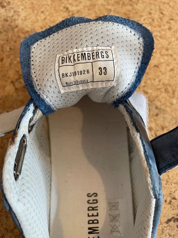 Bikkembergs Ledersneaker blau/weiß Gr. 33 in Remseck am Neckar