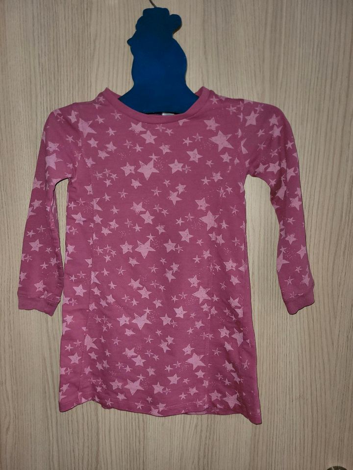Sweatkleid 110 116 pink mit Sternchen Nici Kleid grau Star in Höhn