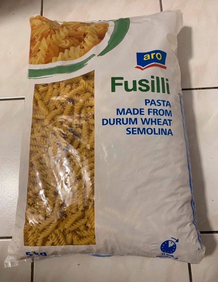 Neu Pasta Fusilli Nudeln 5 kg Großpackung in Kolkwitz