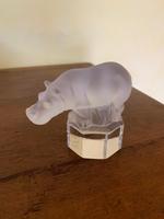 Bleikristallfigur, Goebel, Nilpferd, Frosted Kristall, Vintage Sachsen - Beucha Vorschau
