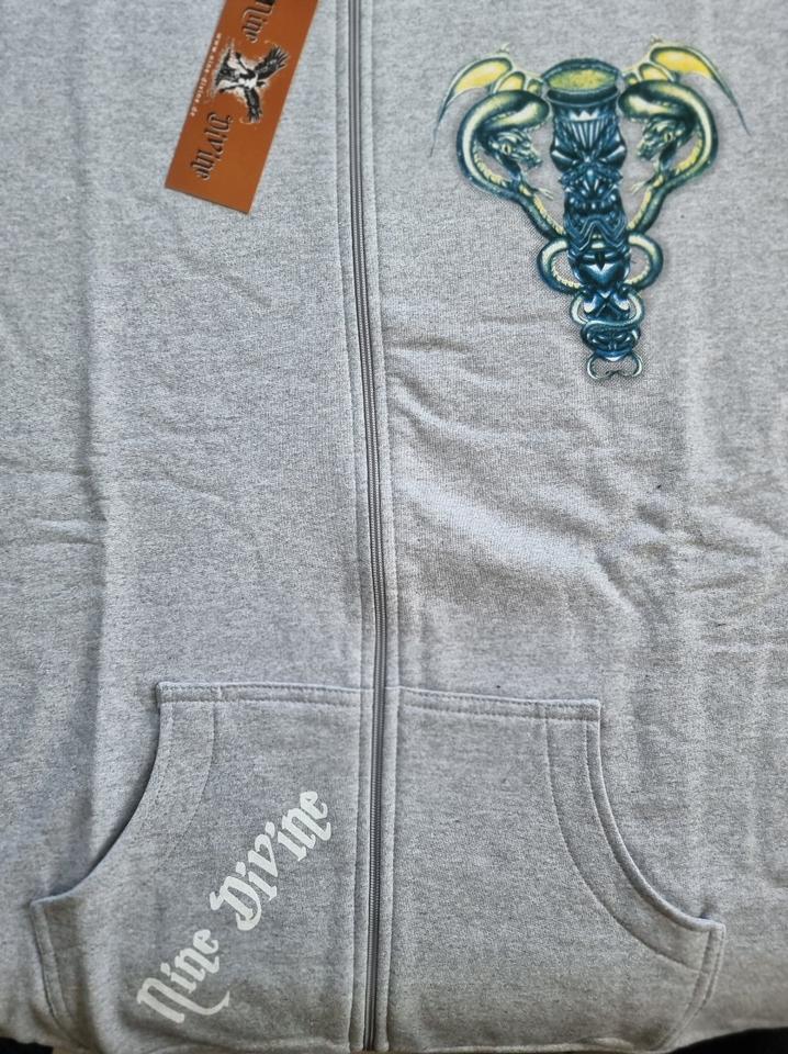 Hoodie von Nine Devine (Gr. 3XL) mit Aufdruck - Schlangen Tribal in Struvenhütten