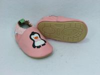 Pinguin in rosa Gr. 18/19 Lederpuschen Hausschuhe mit Vollgummi Bayern - Zirndorf Vorschau