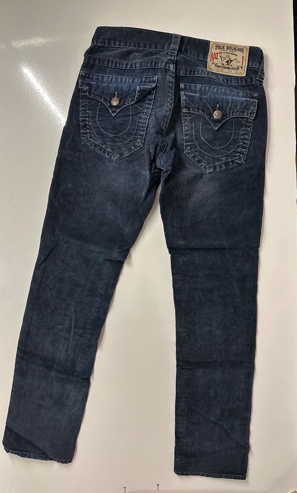 Vintage True Religion Hose destressed Kord blau patches 30 L Rar in Berlin