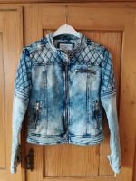 Jeansjacke Stone Washed Gr. S, mit Stickapplikationen Baden-Württemberg - Mannheim Vorschau