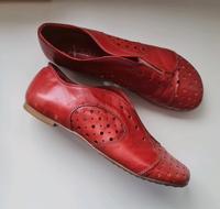 Accatino Leder Ballerina Schuhe rot gr 40 made in italy Hessen - Bürstadt Vorschau