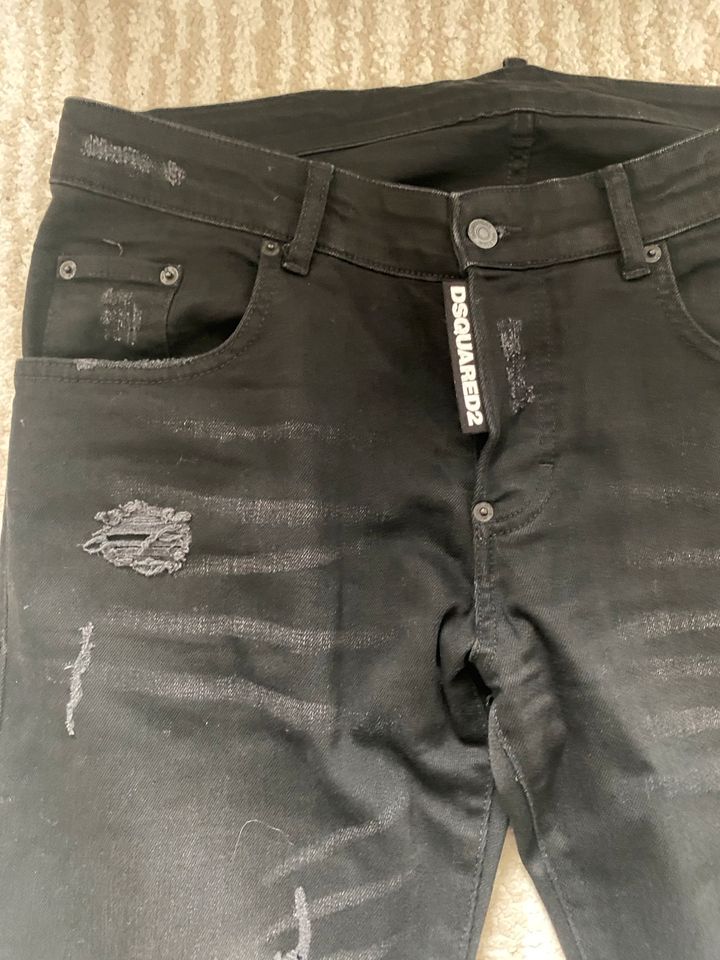 Dsquared2 Slim Jean schwarz Gr. 48 in Schwalbach a. Taunus