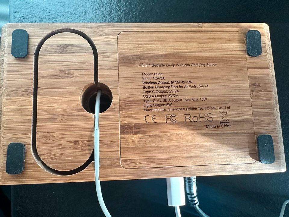 4 in 1 Bedside Lamp wireless charging Station in Sandhausen