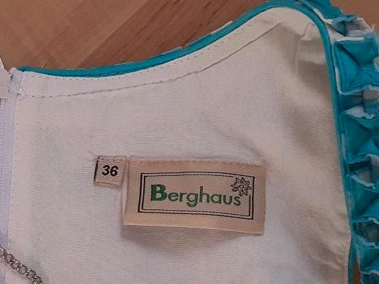 Berghaus Dirndl S Größe 36 in türkies weiß karriert in Rostock