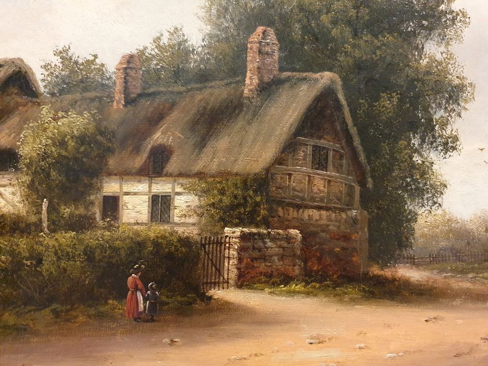 Ann Hatherways Cottage Ölgemälde von Arthur Gilbert mitZertifikat in Duisburg