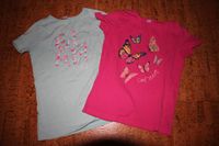 T-Shirts, hellblau, Pink, Schmetterling, Größe 128, 2 Shirts Baden-Württemberg - Wiesloch Vorschau