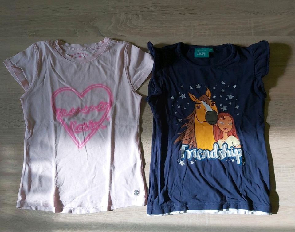 3 Shirts Mädchen Größe 134 kurzärmelig Sommer in Oldisleben