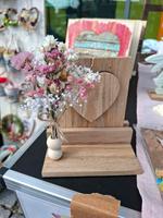 Holzherz mit Blumenvase Dresden - Pieschen Vorschau