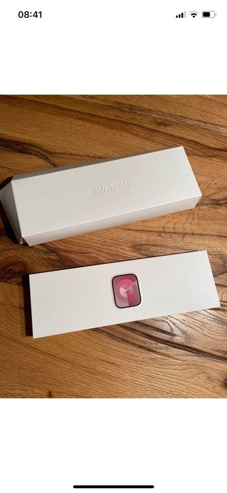 Karton Schachtel Box Für Apple Watch 9 41mm Pink Modell A2978 in Kirchseeon
