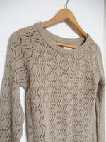 Pullover Strick beige creme Lochmuster BSK Bershka L 40 M 38 S 36 Neuhausen-Nymphenburg - Neuhausen Vorschau