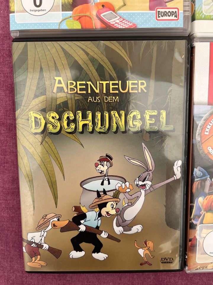 4 DVDs Wickie Mascha und der Bär Biene Maja Kinder in Nordwestuckermark