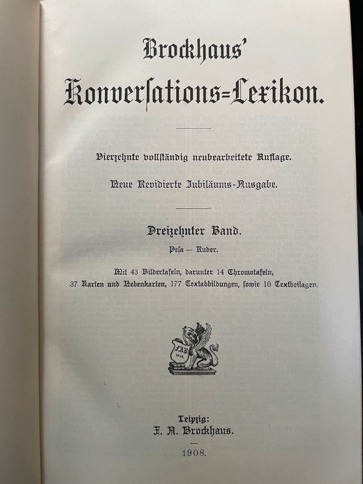 Brockhaus Konversationslexikon 1 – 17 von 1908 - TOP! in Gaienhofen