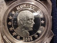 Silberprägung Monaco aus Probeeuro-Satz Polierte Platte Münze Hessen - Braunfels Vorschau