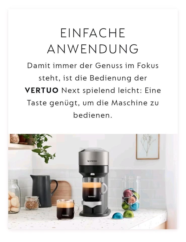 NEU Nespresso Kaffeemaschine VERTUO NEXT (weiß) OVP + 2x Kapseln in Duisburg