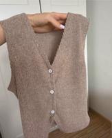 Sommer Strick Weste Shirt Bluse Top Ripp Beige S Eimsbüttel - Hamburg Eidelstedt Vorschau