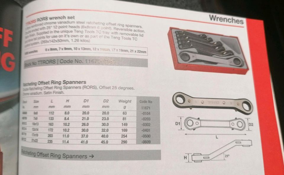 Tengtools doppel Ringschlüssel Ratsche Angebot Preis in Hemsbach