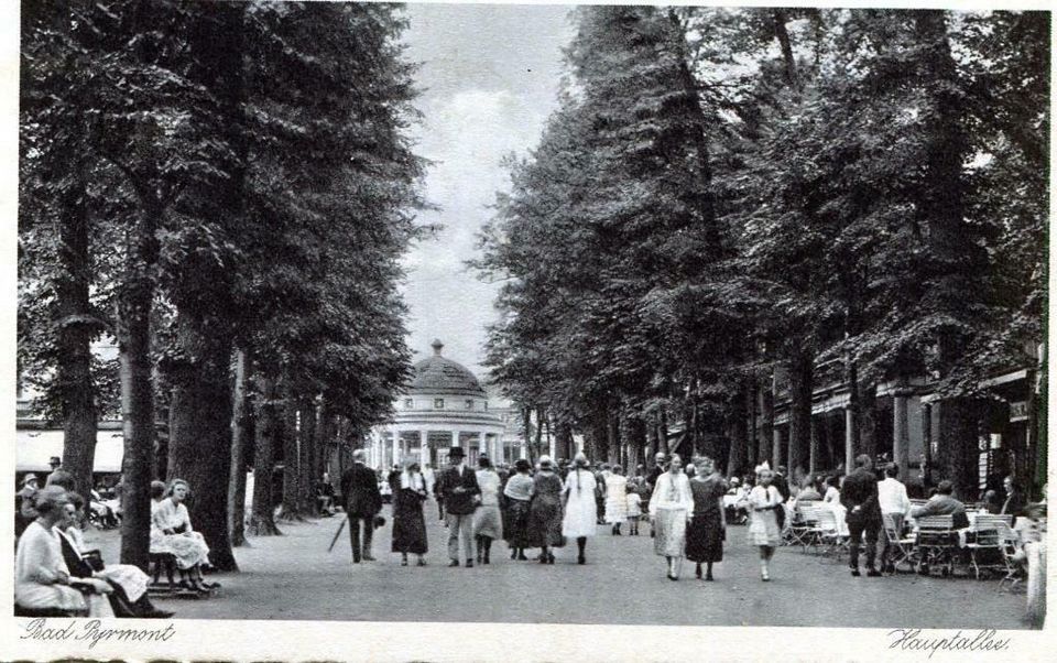 Bad Pyrmont. Hauptallee. Ansichtskarte 1932 in Hannover