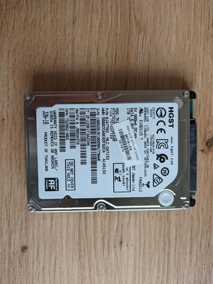 Festplatte HGST 1TB HTS721010A9E630 32Mb Cache 7200Rpm Sata III in Sibbesse 