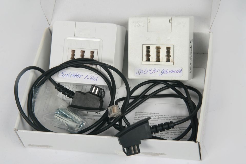 Orig.Telekom DSL Splitter T-Home VDSL/ADSL TAE Anschlußkabel OVP in Berching