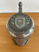 Bierkrug mit Deckel Bundesrepublik Deutschland 0,5l mit Goldrand Saarland - Homburg Vorschau