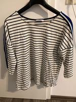 Shirt weiß schwarz blau gestreift Gr. 40/42 Tchibo essentials Öko Nordrhein-Westfalen - Detmold Vorschau
