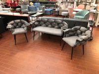 Sitzgruppe Sessel Sofa Set Coffeetable-Set 3-tlg Grau/Schwarz Neustadt - Hohentor Vorschau