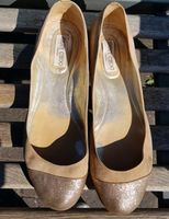 Jimmy Choo damen Ballerinas gr.41 beige-gold,Wildleder West - Unterliederbach Vorschau