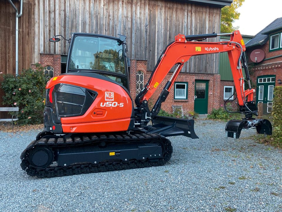 Kubota U50-5 Minibagger MS0 DMS Sortiergreifer Radlader Bagger in Norderheistedt