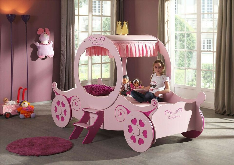 Kutschenbett Kinderbett Kisha Rollrost rosa Mädchen Prinzessin in Hamm