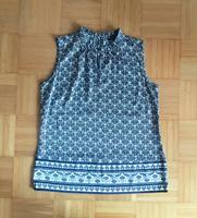 COMMA, Bluse ohne Arm, Satin dunkelblau-weiß, Gr. 36/S Bayern - Bobingen Vorschau