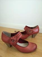 Leder Pumps rot Größe 38 - Echtleder Schuhe Korallenrot Mitte - Gesundbrunnen Vorschau