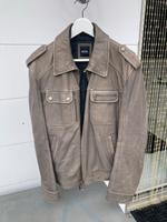 Boss Lederjacke Bikerjacke grau Gr 52 Bayern - Pullach Vorschau