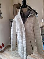 Damen Bonita Jacke Gr. 46 weiss grau Kapuze Niedersachsen - Ganderkesee Vorschau