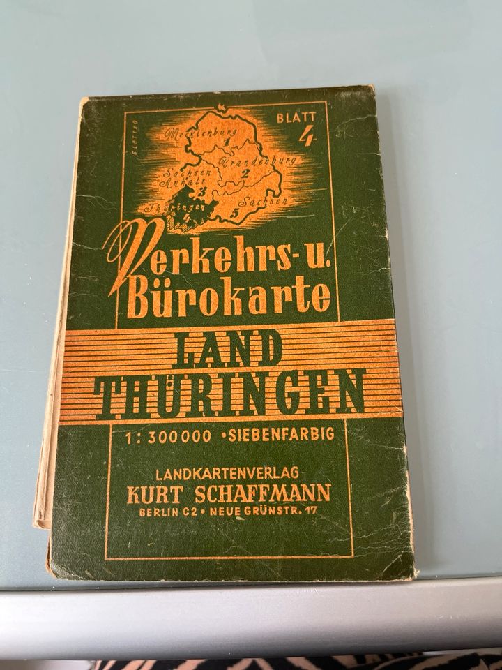 DDR Landkarte Thüringen 1952 in Berlin