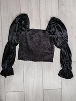 Monki Samtoberteil Gr. M/L bauchfrei schwarz Berlin - Reinickendorf Vorschau