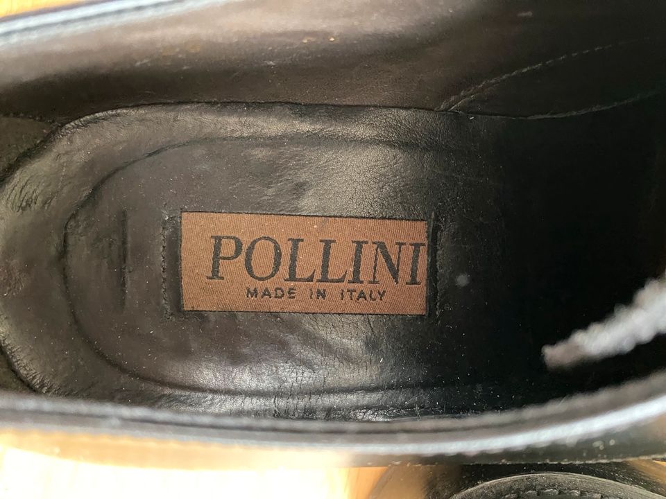 Orig. POLLINI 9,5 43,5 44 Business Herrenschuhe schwarz Leder in München