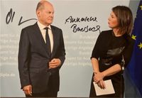 Olaf Scholz & Annalena Baerbock Original Autogramm Duisburg - Duisburg-Mitte Vorschau