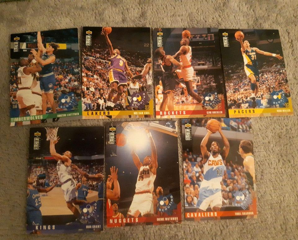 7 NBA Cards Scouting Report upper-deck 95-96 in Freiburg im Breisgau