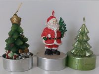 3 kleine Kerzen grün Tannenbaum, roter Weihnachtsmann Sachsen - Lengenfeld Vogtland Vorschau