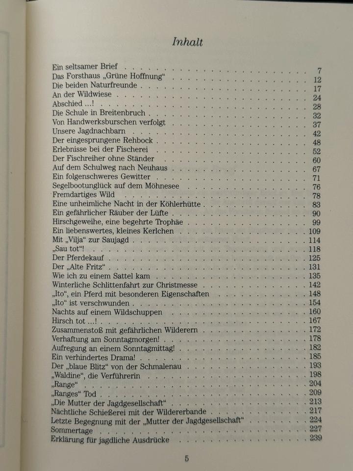 Heinz Wittkamp Damals im Forsthaus Grüne Hoffnung Jagd Buch in Hamburg