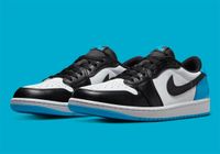 Air Jordan 1 Low Black Dark Powder Blue (EU 44,5 / US 12W) Nordrhein-Westfalen - Krefeld Vorschau