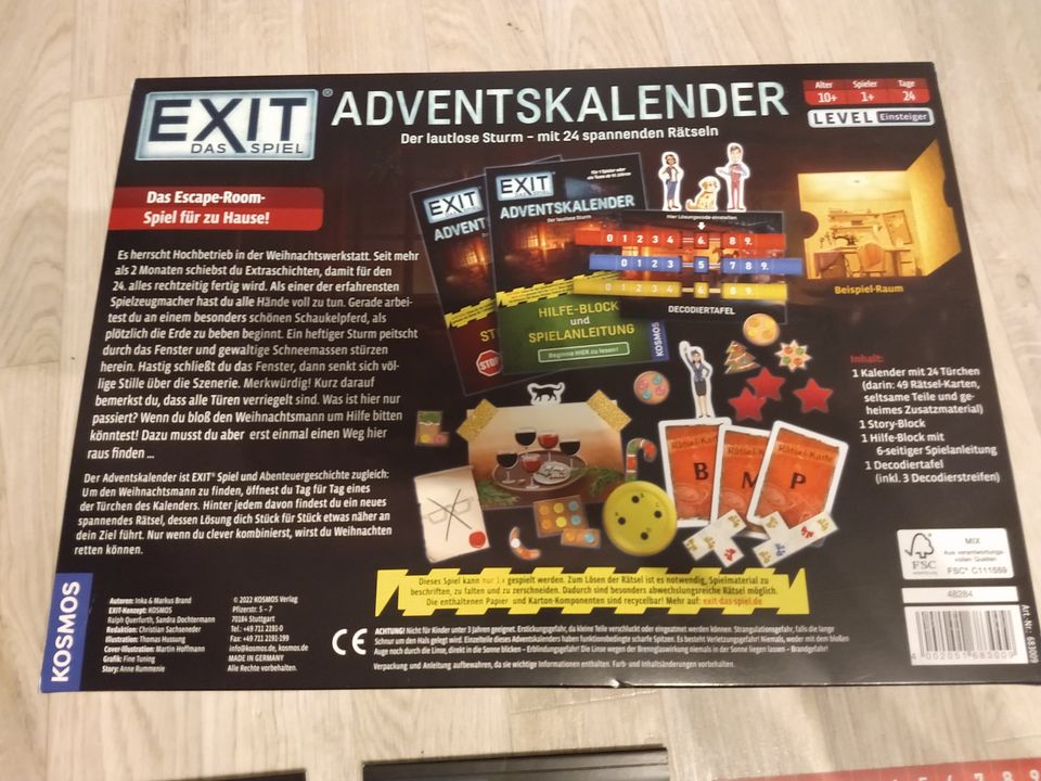 Exit Kosmos Adventskalender neuwertig Rätsel Escape Room Lautlose in Langenhagen